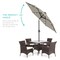 Best Choice Products 7.5ft Outdoor Solar Patio Umbrella for Deck, Pool w/ Tilt, Crank, LED Lights